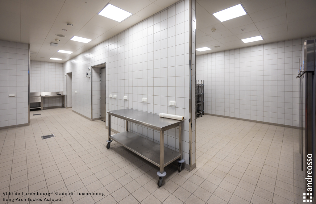 cuisine industrielle carrelage Andreosso